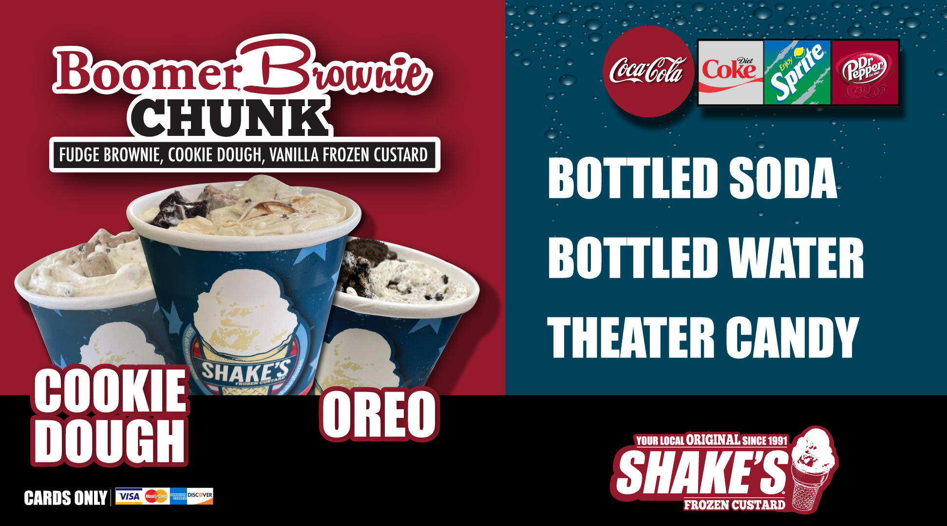 SHAKE'S Treat Menu menu
