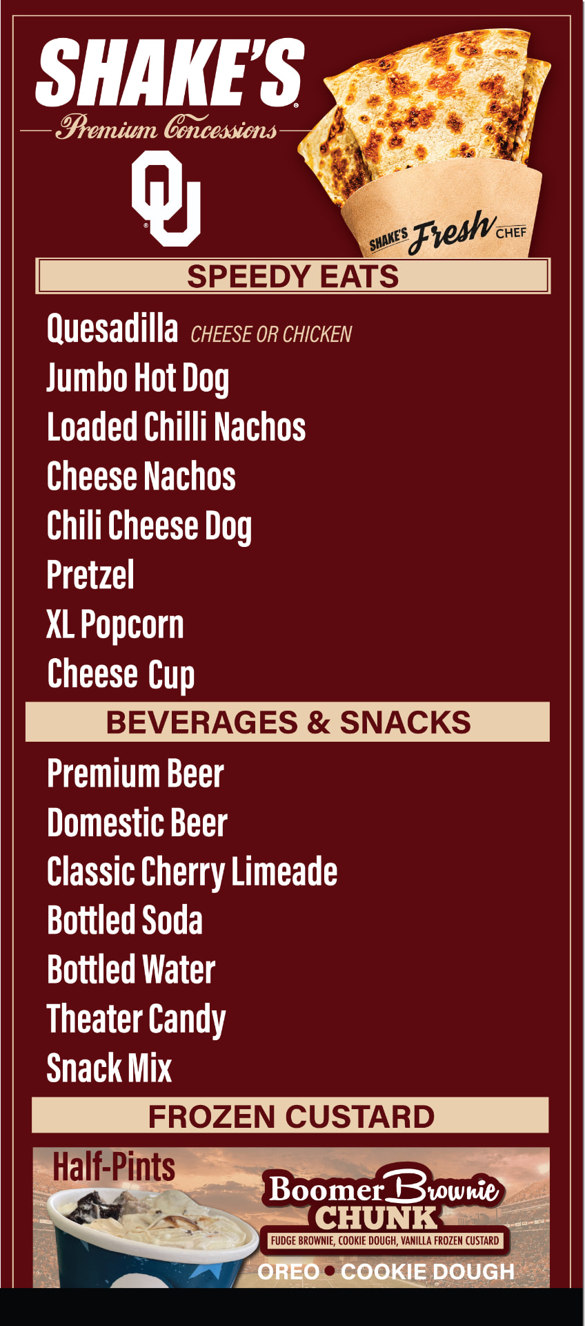 C206 menu